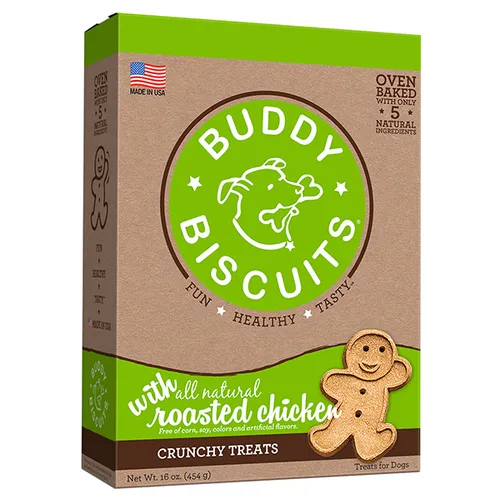 Buddy Bisc Oven Baked Roasted Chkn Dog Trt 16-oz