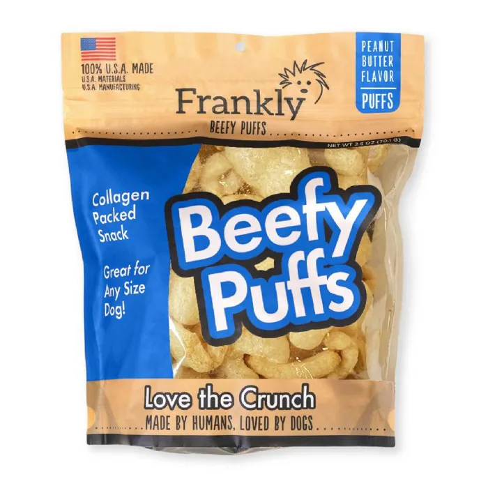 Frankly Beefy Puffs Peanut Butter 2.5-oz