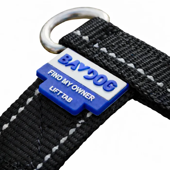Bay Dog Chesapeake Harness Covert Black label close-up