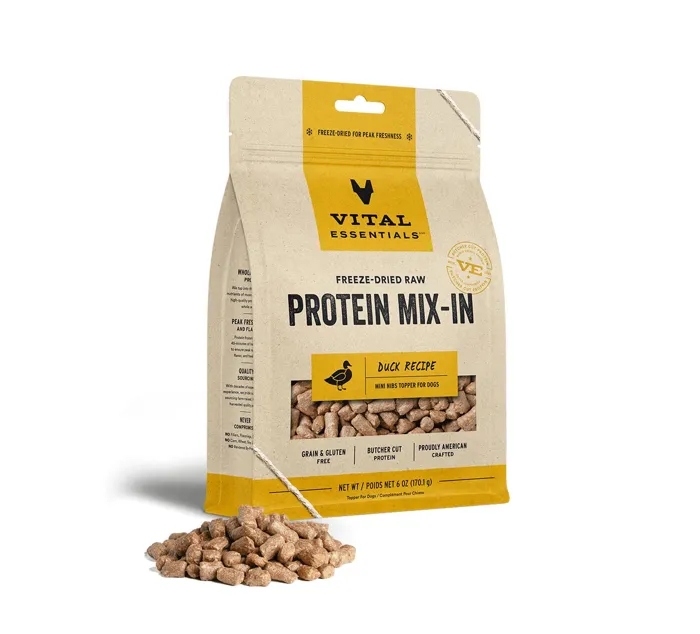 Freeze-dried Raw Protein Mix-in Duck Recipe Mini Nibs Topper For Dogs - 6oz