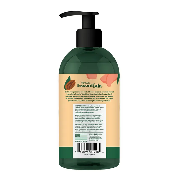 Tropiclean Essentials Jojoba Oil Shampoo 16-oz