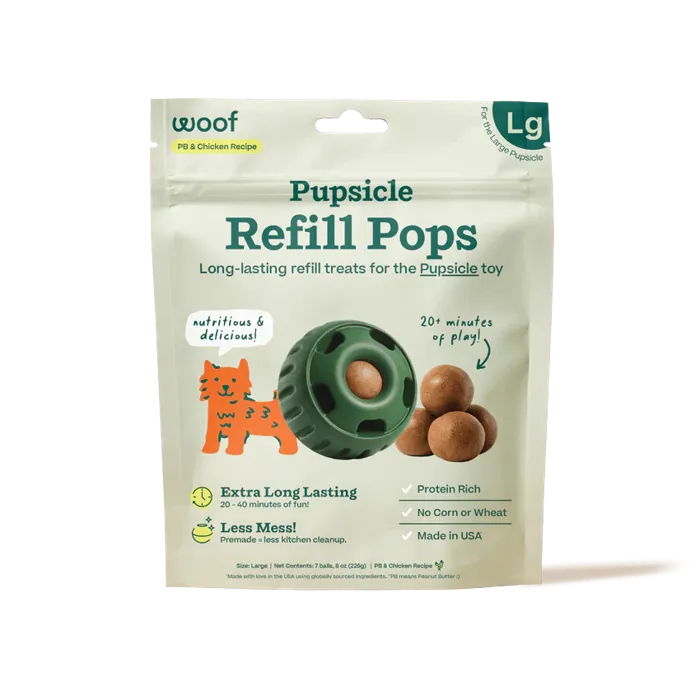 Woof Pops Small Treat Chicken Peanut Butter 6.5-oz