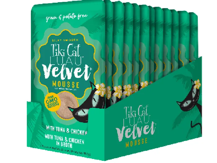 Tiki Cat Velvet Mousse Tuna Chk Pouch 2.8-oz