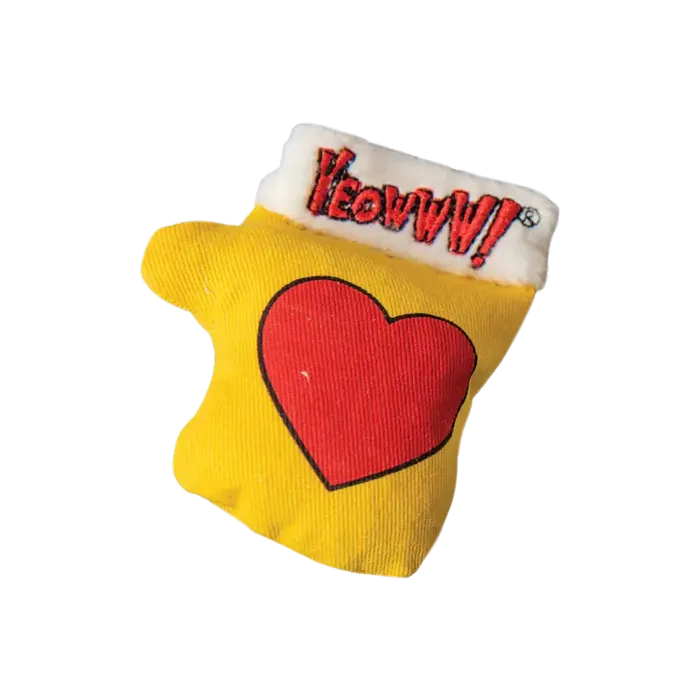 Yeowww! Kitten Mittens Catnip Toy Yellow