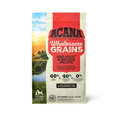 Acana Wholesome Grains Red Meat & Grains Dry Dog Food 22.5-lb