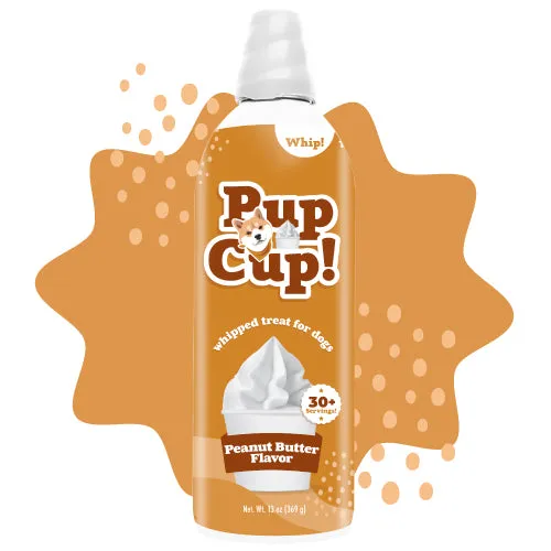 Pup Cup Peanut Butter Frozen Whipped Treat 13 oz front graphic