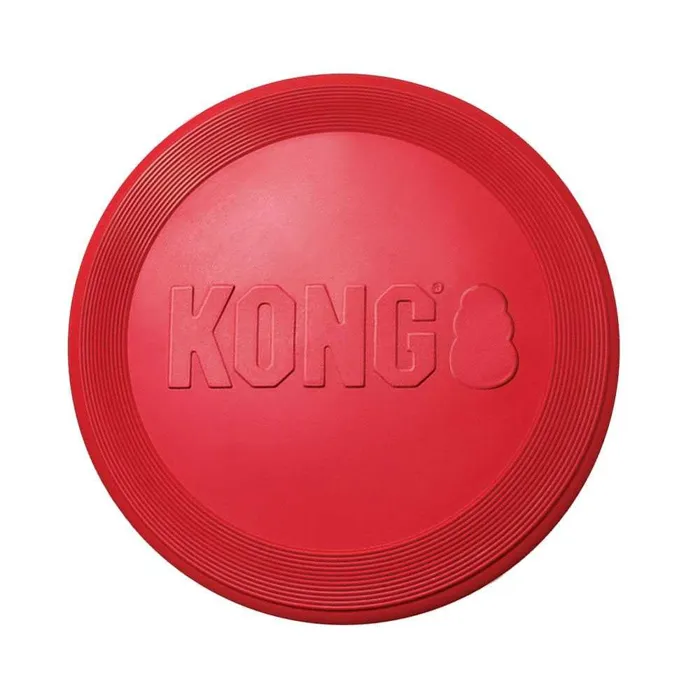 KONG Flyer Small red rubber disc front view