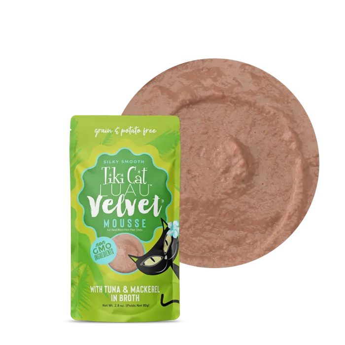Tiki Cat Velvet Mousse Tuna & Mackerel 2.8 oz foodshot