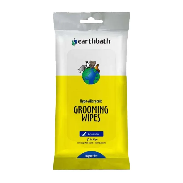 Earthbath Hypo-Allergenic Grooming Wipes 30 count front