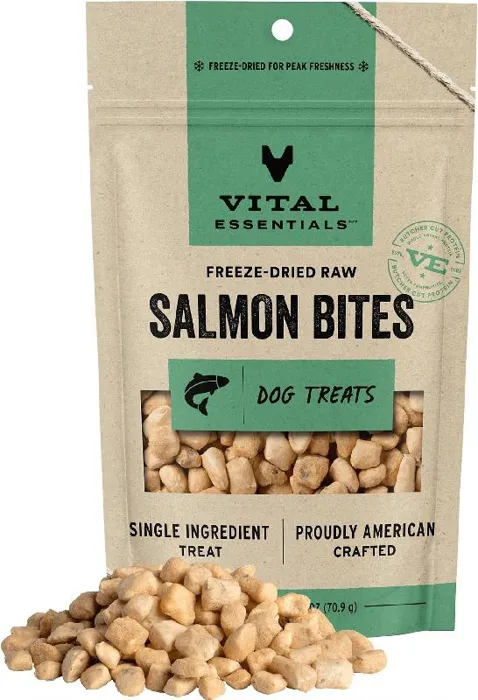 Vital Essentials Dog Salmon Bites 2.5-oz