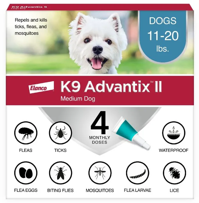 K9 Advantix Ii Dog Medium 11-20 Lbs. 4 Pack