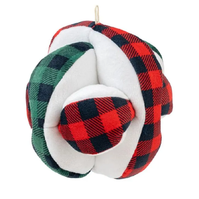 Plaid Ball Plush Puzzle Pt851 Tall Tails 30/cs