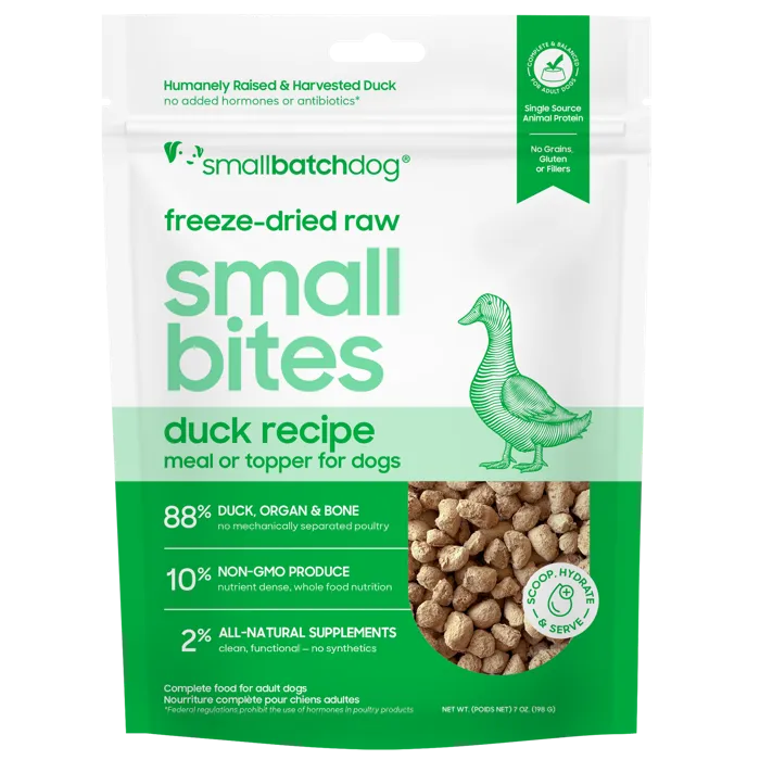 Smallbatch Duck Small Bites 7 oz front package