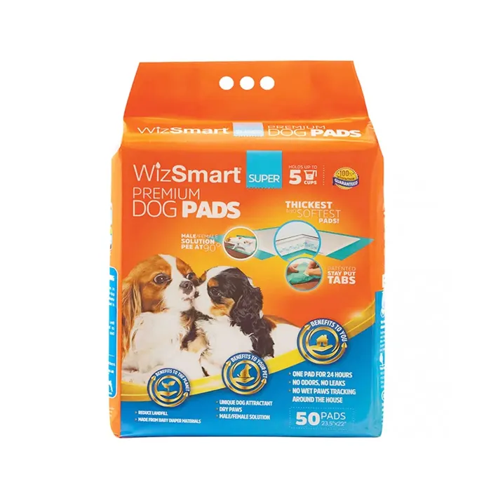 WizSmart Premium Dog Pads Super 50-pack front