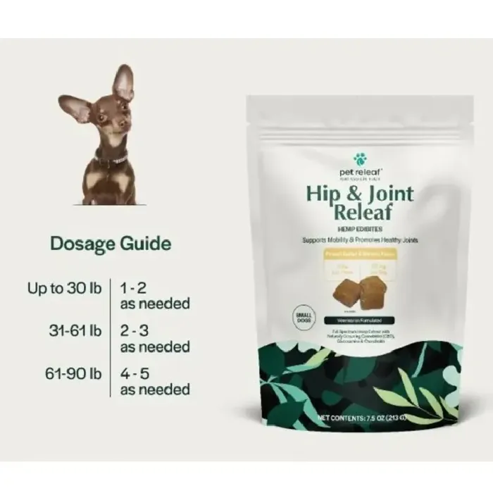 Pet Releaf Hip & Joint Pb Banana Small 7.5-oz