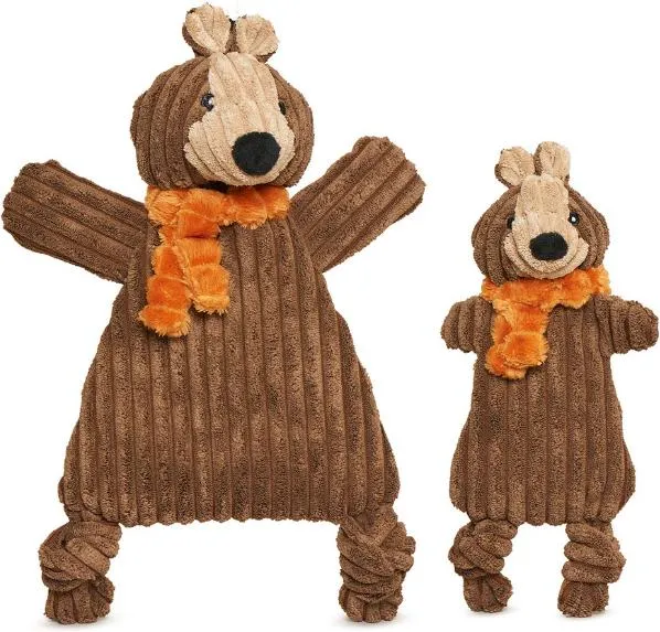 Huggle Hounds Nutmeg Squirrel small and large size comparison