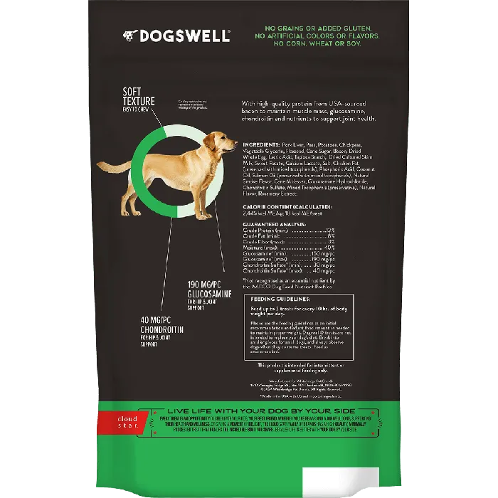 Dogswell Hip & Joint Bacon 14 oz back package