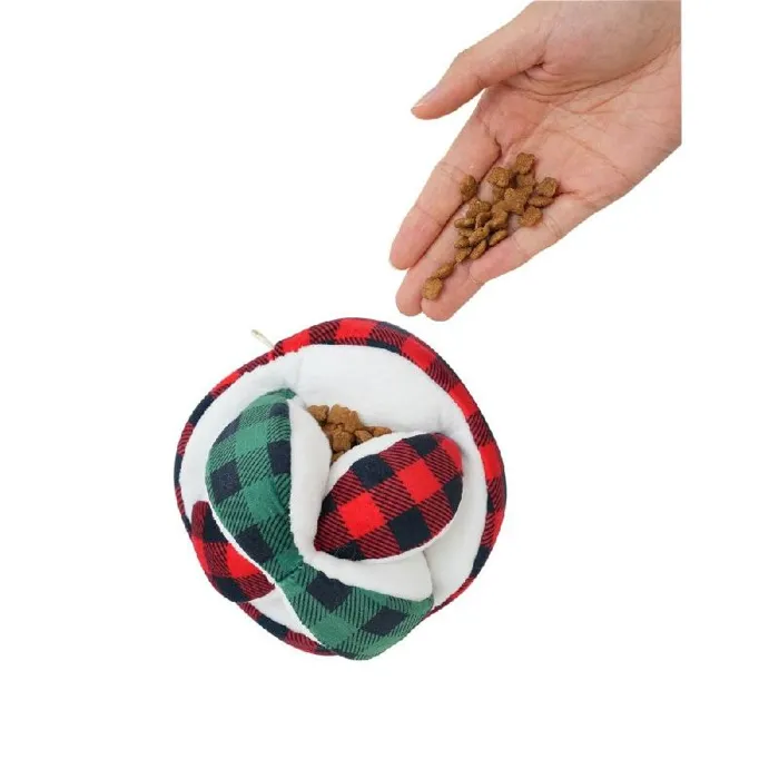 Plaid Ball Plush Puzzle Pt851 Tall Tails 30/cs
