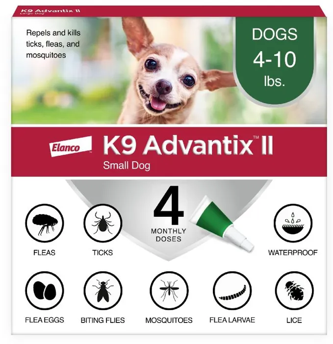 K9 Advantix Ii Small Dog 4-10 Lbs. 4 Pack