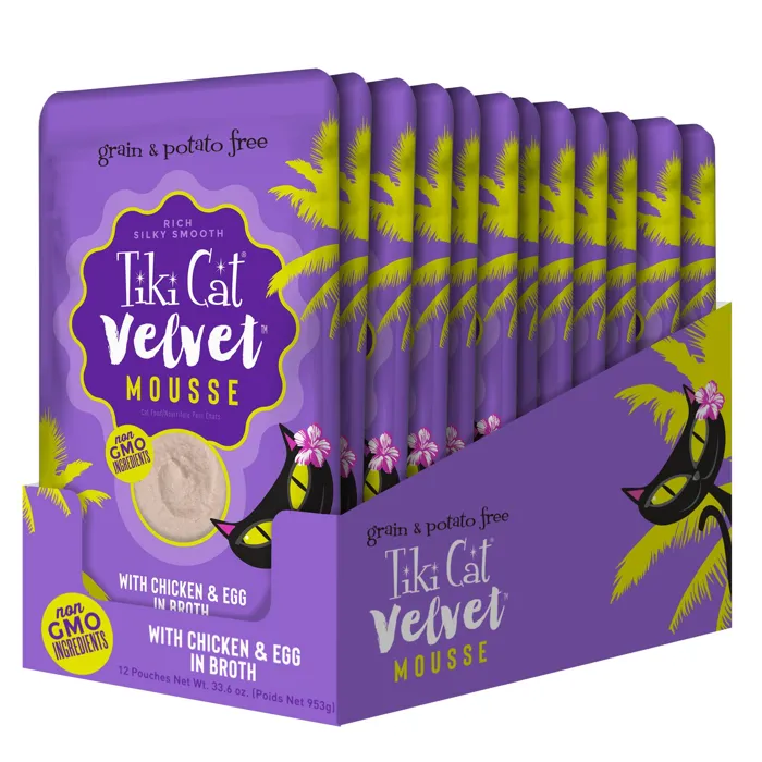 Tiki Cat Chicken & Egg Velvet Mousse Pch 2.8z