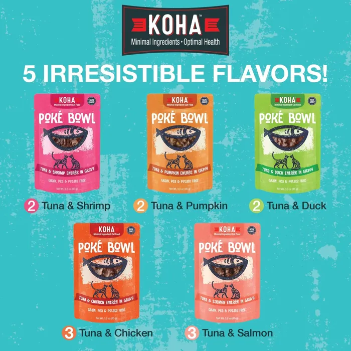 Koha Cat Poke Bowl Variety Pack 3-oz 12-pk