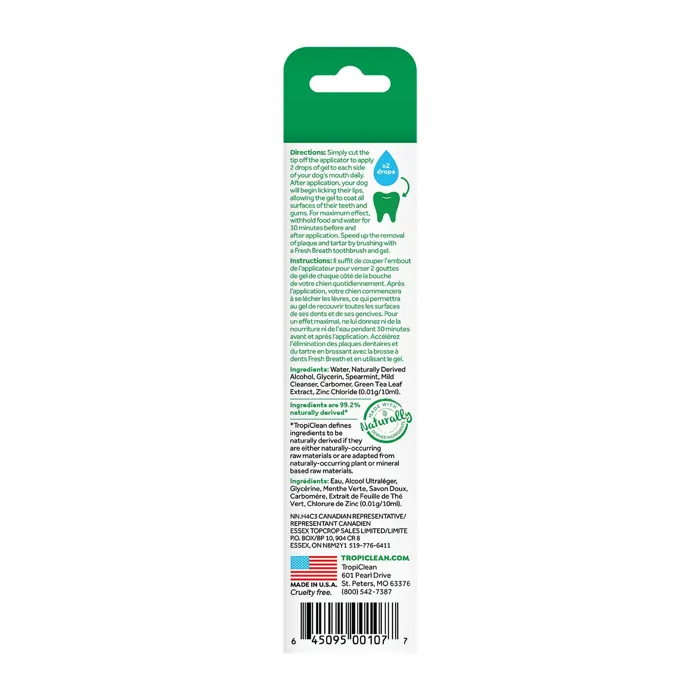 Tropiclean Fresh Breath Teeth Gel For Dogs 2-oz