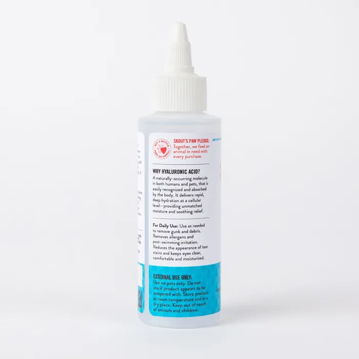 Skout's Honor HydroClear Eye Wash 4 oz back label