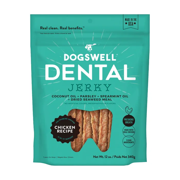 Dogswell Dog Dental Chicken Jerky 12-oz