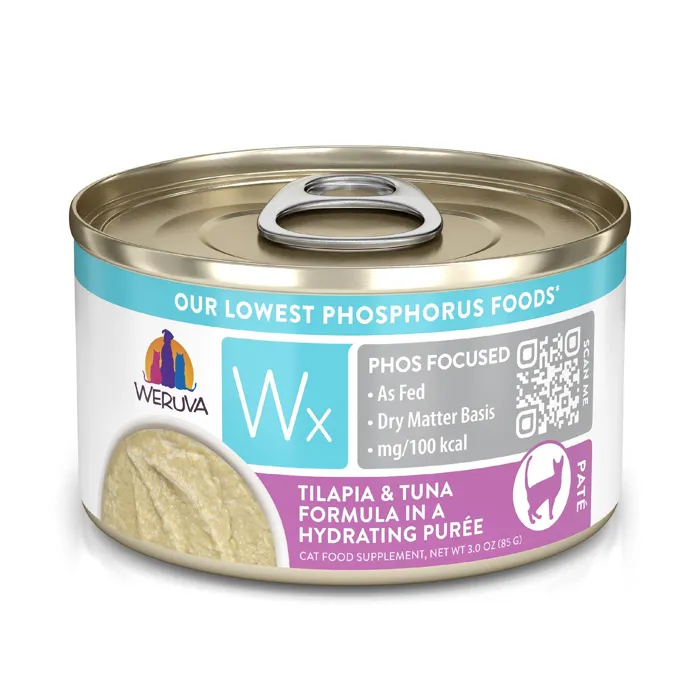 Weruva Wx Phos Focused Tilapia & Tuna Hydrating Purée 3-oz
