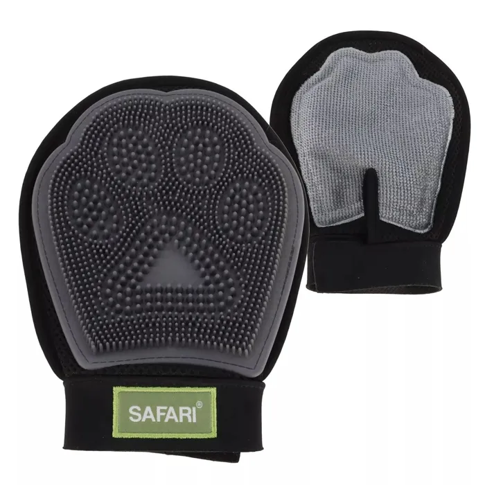 Safari Grooming Mitt, Black & Gray, One Size