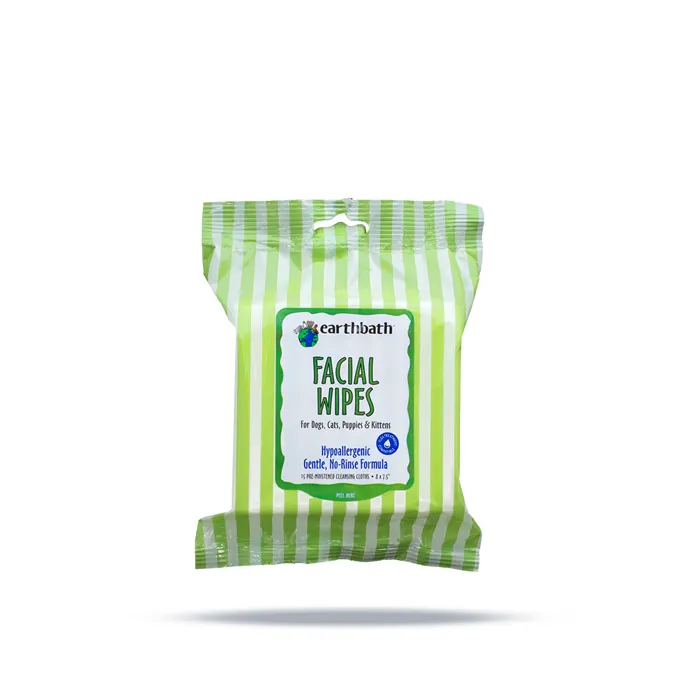 Earthbath Hypo-allergenic Facial Wipes 25 Ct