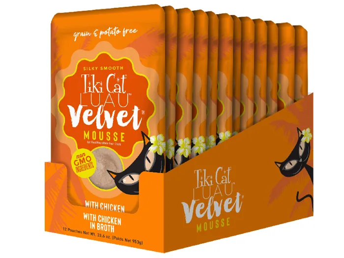 Tiki Cat Luau Velvet Mousse Chicken 12-pouch case