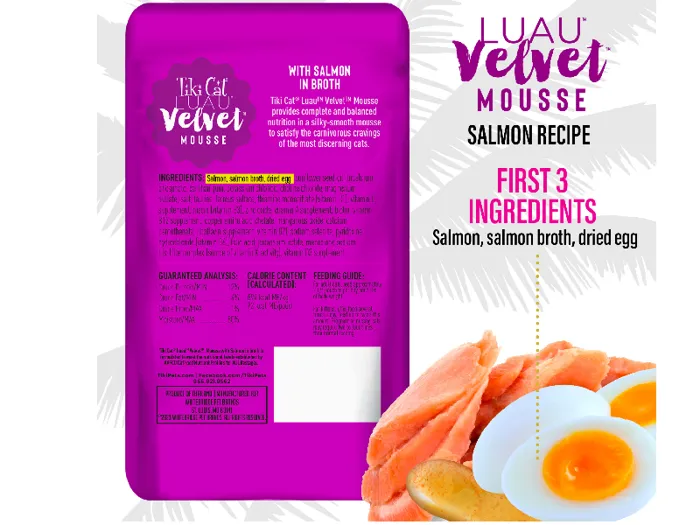 Tiki Cat Velvet Mouse Wild Salmon Pouch 2.8-oz