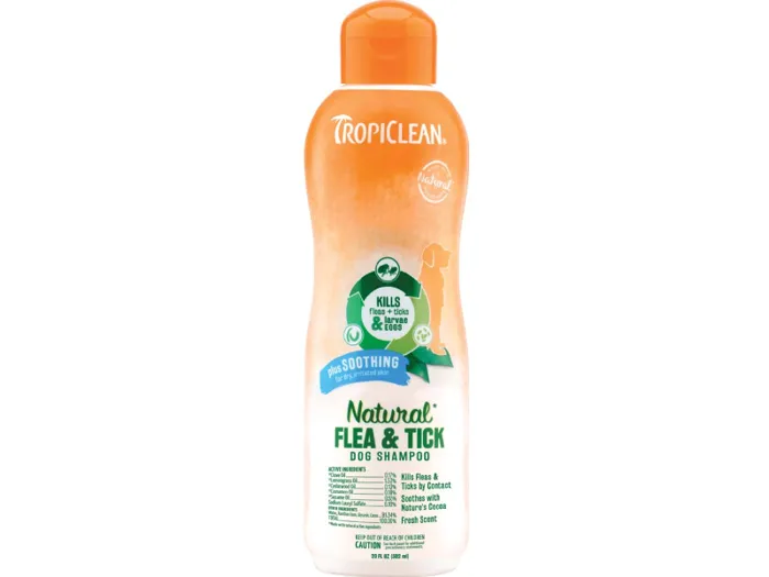 Tropiclean Natural Flea & Tick Shampoo Plus Soothing 20-oz