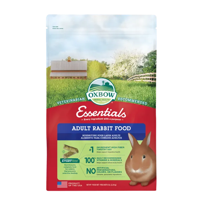 Oxbow Essentials Adult Rabbit Food 5 lb front