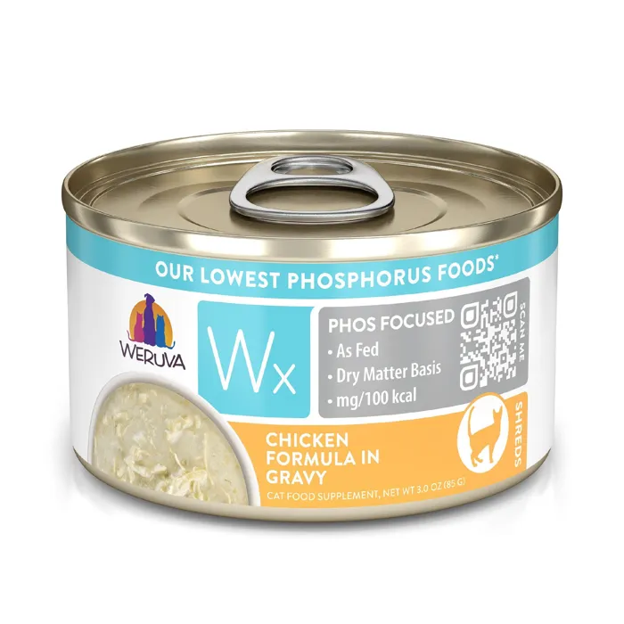 Weruva Cat Wx Low Phos Gf Chkn/gravy Shreds 3-oz