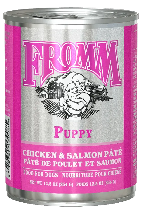 Fromm Classic Puppy Chicken Salmon Pâté 12.5-ounce can front