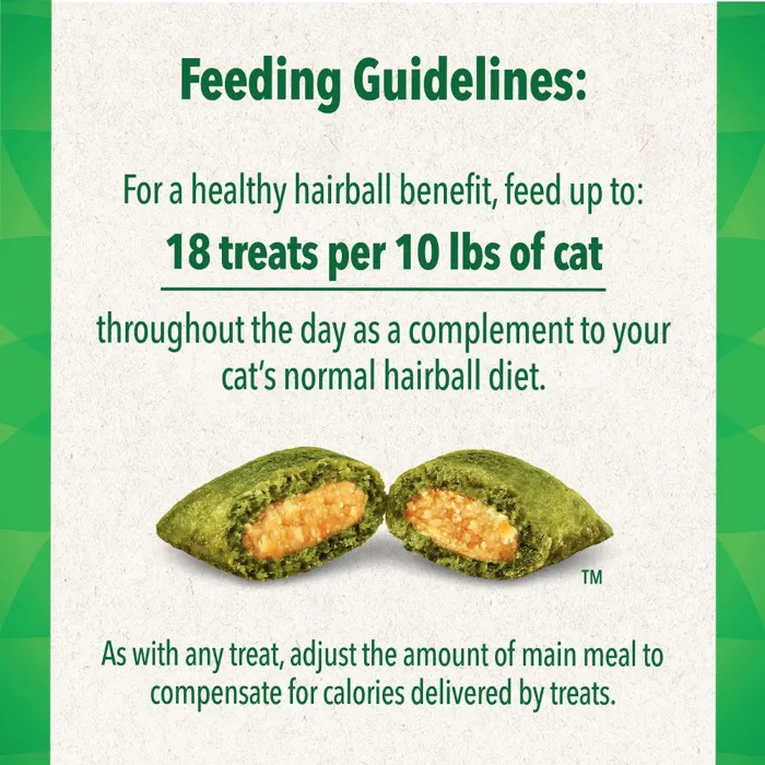 Greenies Feline Smartbites Hairball Control tuna feeding guidelines