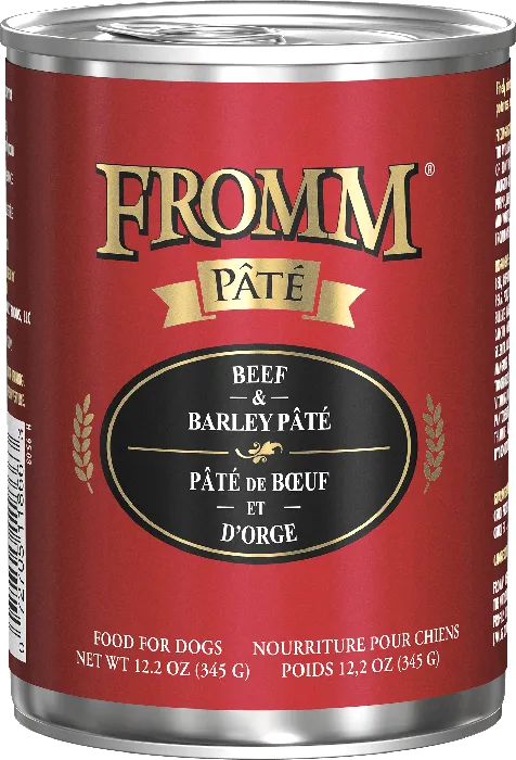 Fromm Beef & Barley Pâté 12.2 oz can, angled front