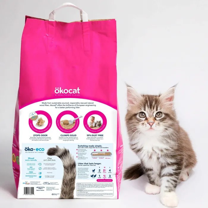 Okocat Litter Soft Clumping Wood 10.6-lb