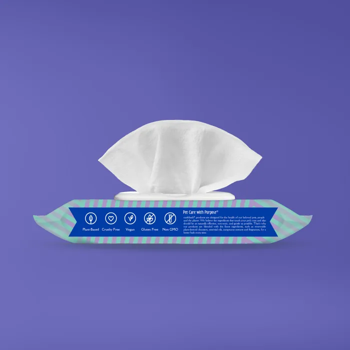 earthbath Tooth & Gum Wipes 50 ct opened