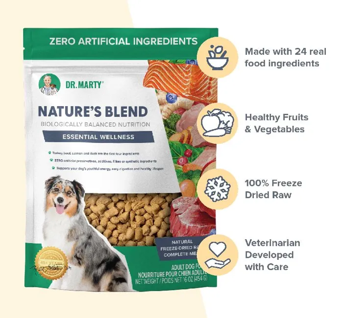 Dr. Marty Nature's Blend Essential Wellness Freeze-dried Dog Food 16-oz