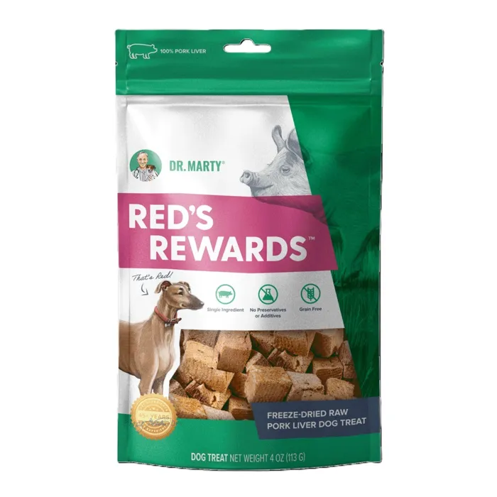 Dr. Marty Dog Red's Reward Pork Liver Treat 4-oz