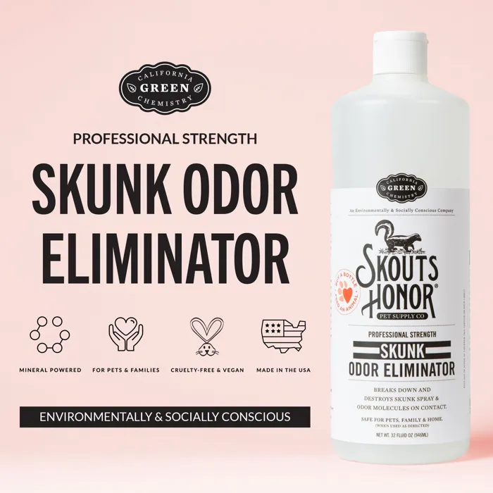 Skout's Honor Skunk Odor Eliminator 32-ounce product features