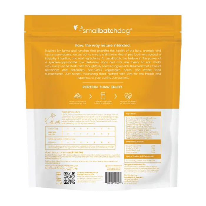 Smallbatch Dog Raw Frzn Pork Sliders 3-lb
