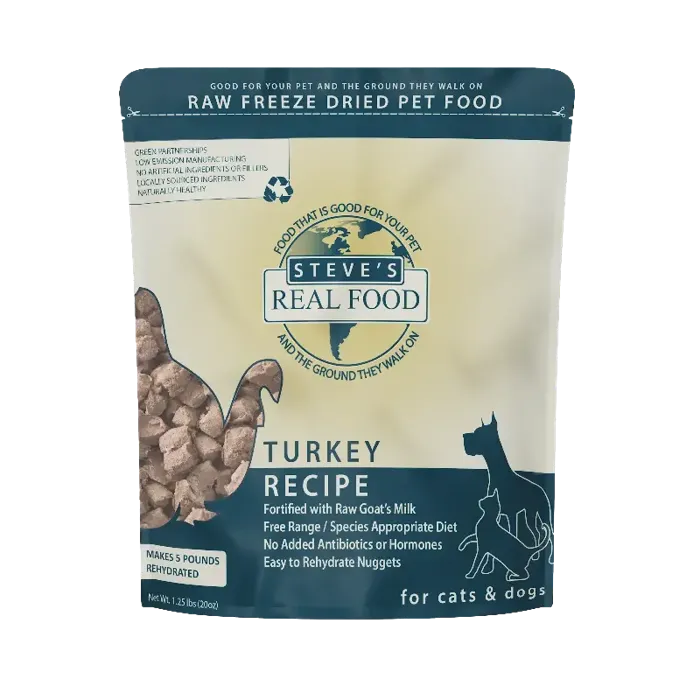 Steve's Real Food Freeze Dried Turkey 1.25 Lbs