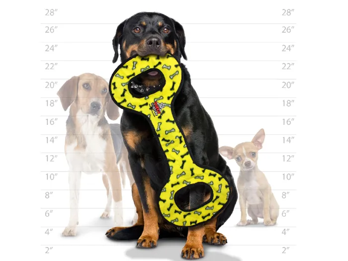 Tuffy No Stuff Ultimate Tug-o-war Yellow