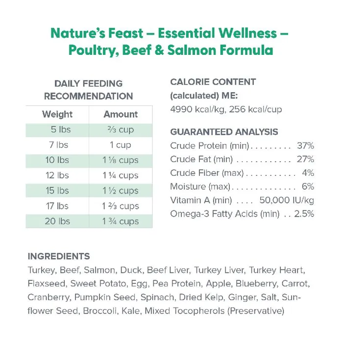 Dr. Marty Nature's Feast Essential Wellness Beef, Salmon & Poultry Freeze-dried Cat Food 12-oz