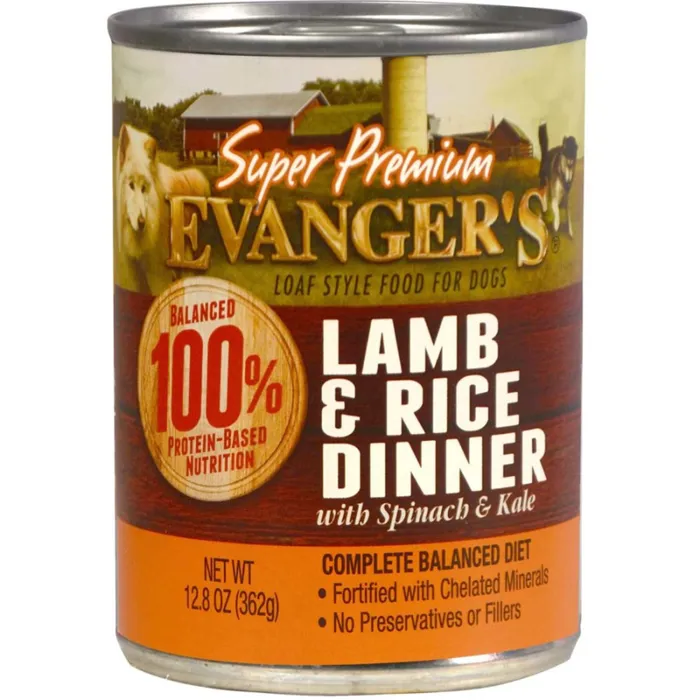 Super Premium Lamb And Rice W/spinach And Kale Dinner For Dogs - 12.5oz