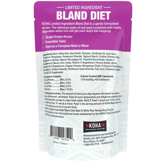 Koha Bland Diet Bf & White Rice With Ppkn 12.5-oz